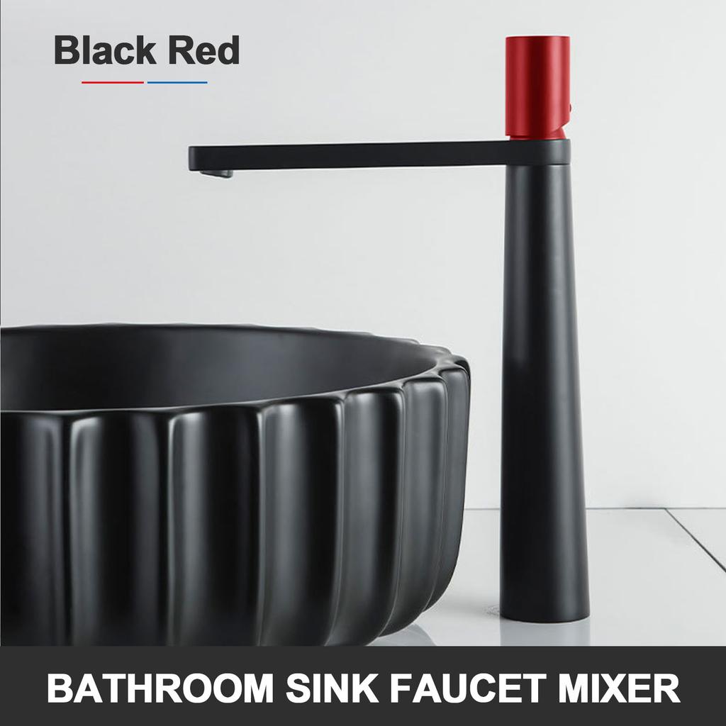 Bathroom Sink Faucet Single Hole Tall High Lavatory Vanity Basin Mixer Tap Commercial Modern Commercial Vessel Sink