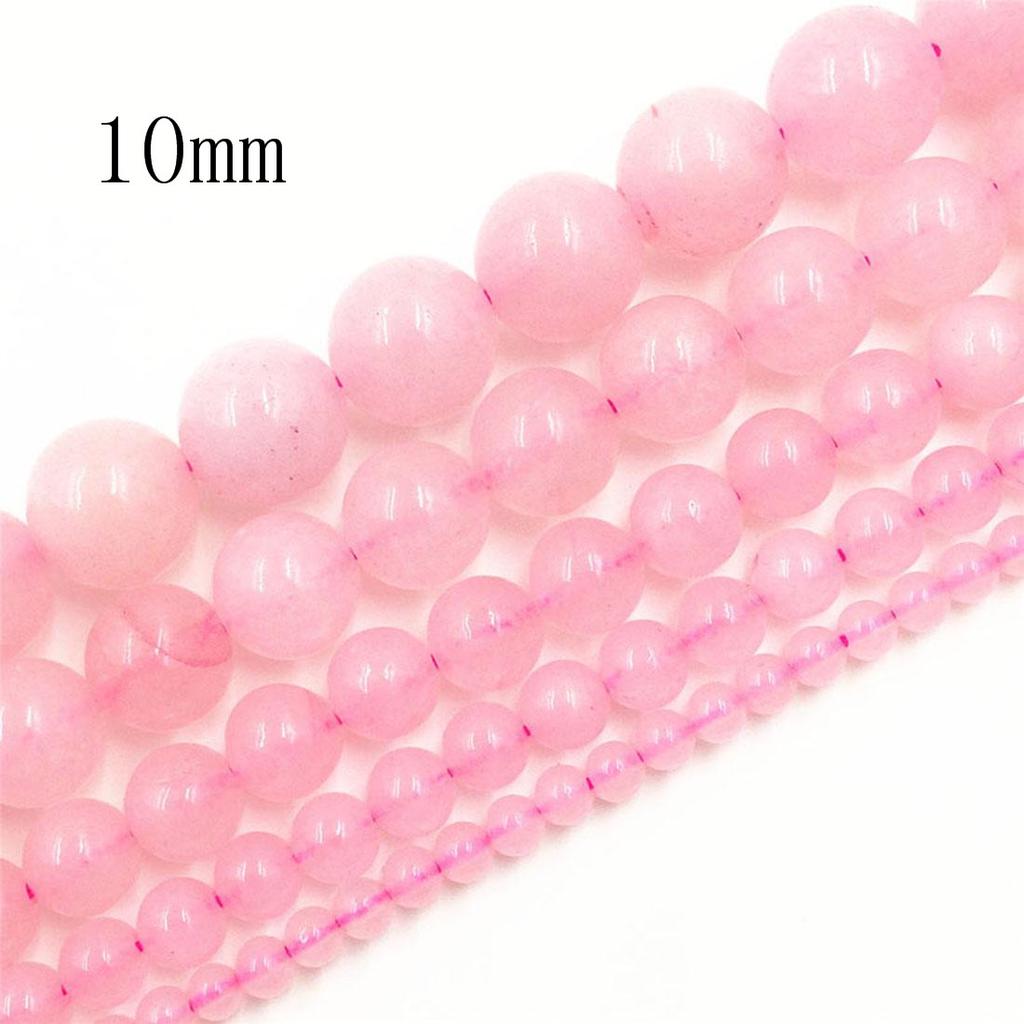 Natural Pink Rose Quartz Gemstone Round Loose Spacer Beads 16 Inches One Strand