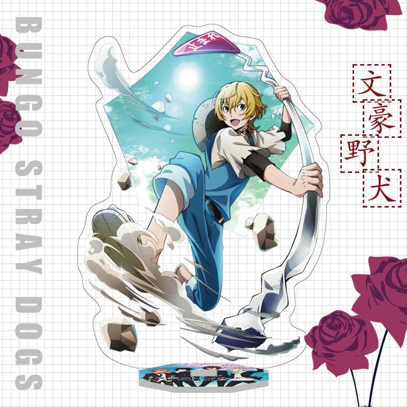 Japan Bungo Stray Dogs Anime Figur Acryl Stand Modell Spielzeug Dazai Osamu Nakahara Chuuya Ryunosuke Akutagawa Schreibtisch Dekor