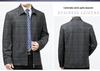 Men's Wool Cashmere Plaid Jacket - Autumn/Winter Business Casual Zip Coat