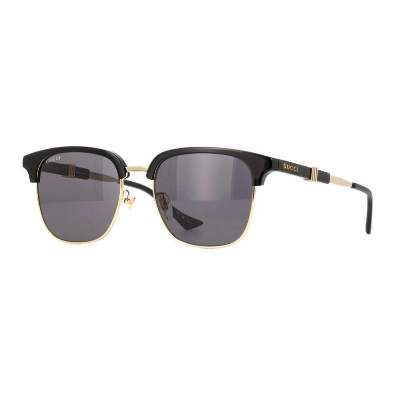 GUCCI Lenses Logo Square Sunglasses Unisex Couple Black