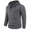 Men's Thick Woolen Hooded Pullover Sweater Coat - Solid Color for Autumn/Winter