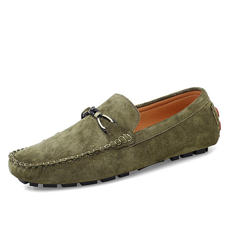Large Size 38-47 Penny Loafers Men Male Boat Shoes Man Moccasins Suede Leather Flats Summer High Quality Men Casual Shoes