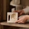 Carved Marble Sculpture Matte Architectural Elegant for Shelf, Console