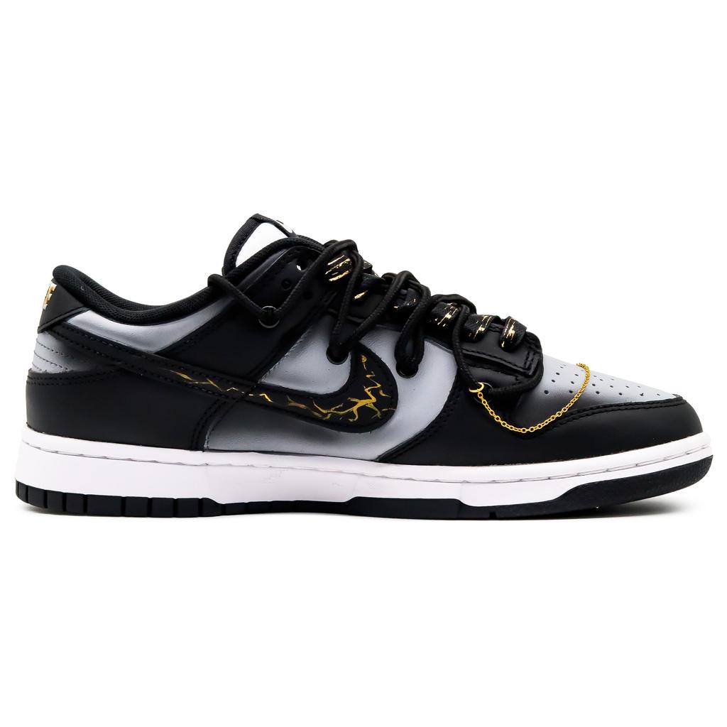 Nike Dunk Slip Resistant, Abrasion Resistant, Lightweight Low Top Skateboard Shoes Unisex Black Gold DD1391-100(Team52-S-BOX)
