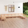 Vidaxl 10-Cz. Garden Lounge Set, Solid Pine Wood