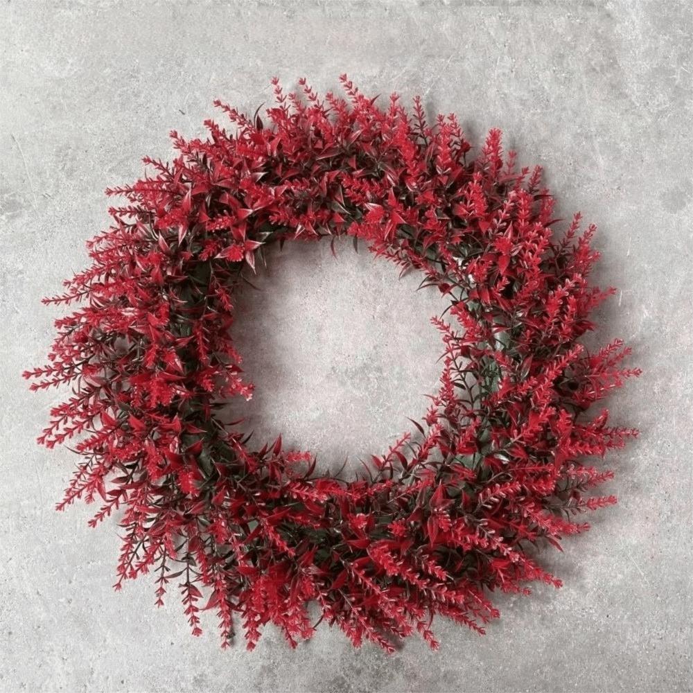 Bright Red Christmas Wreaths Purely Handmade Christmas Hanging Garland Outdoor Door