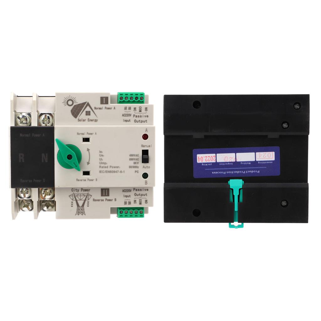 Dual Power Automatic Transfer 2P Millisecond Circuit Fast Controller PV Type AC220V