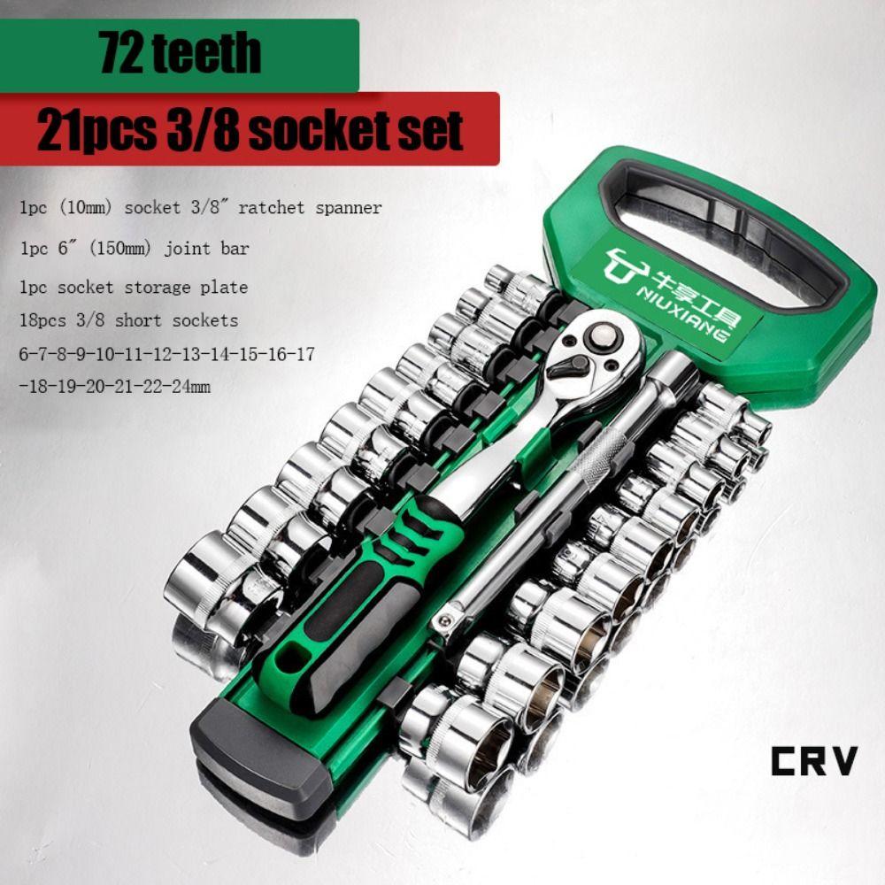 High Hardness Ratchet Wrench Socket 1/4" 3/8" Auto Repair Spanner Tool  Electric Appliance