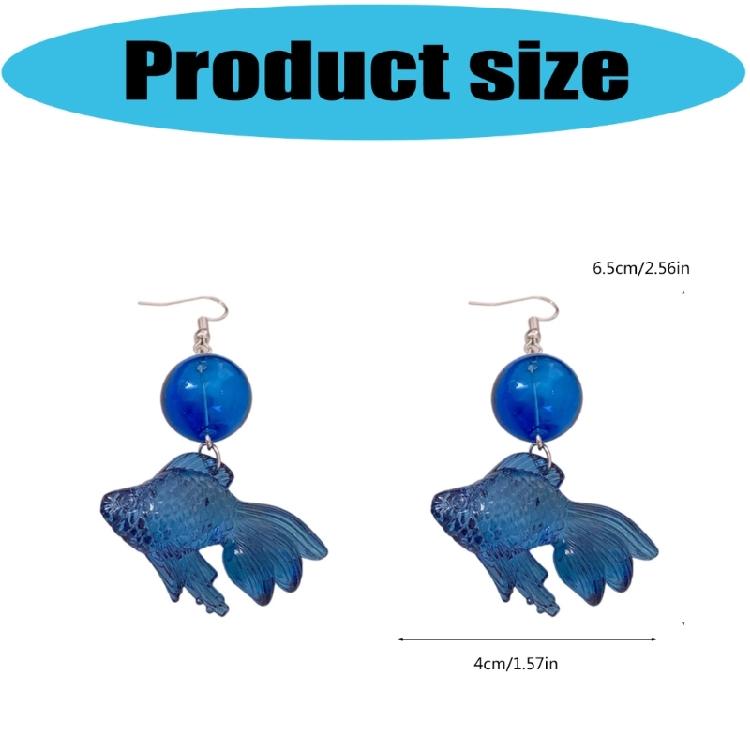 Unique Ear Buckles Goldfish Charm Earrings Elegant Accessories Fashion Females Ear Jewelry Suitable for Party Daily