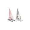 Decorative Figurine - DKD Home Decor - White, Grey and Pink - Polyester - 15x25x35 Cm - For Christmas