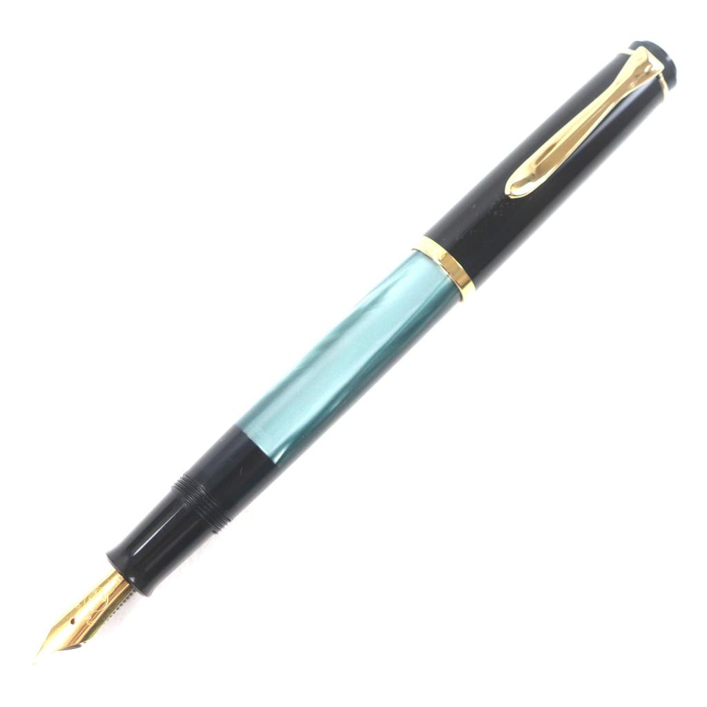 Excellent PERIKAN fountain pen Marble Pattern with engraved logo mens M200 Used