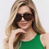 Protective Glasses 4pcs Trend Oversized Square Frame Women Sunglasses Colorful Lens Sun Glasses Outdoor Casual Eyewear UV400