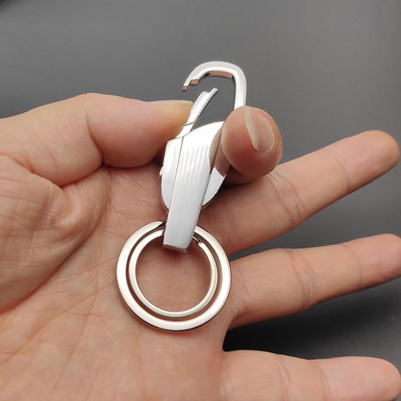 1Pc Stainless Steel Keychain  High-Grade Keyring Personalized Car Buckle