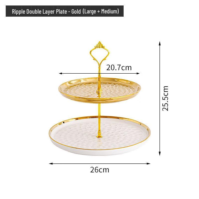 Ceramic Two-Tier Fruit & Cake Stand
