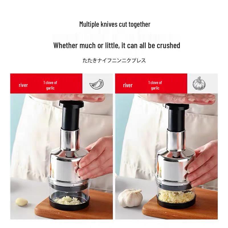 Pat Pat Knife: Multifunctional Garlic Chopper & Vegetable Cutter, Manual Stainless Steel Kitchen Tool for Garlic and Vegetables