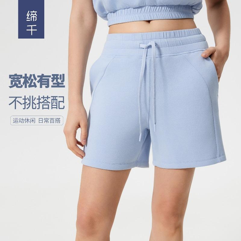 Summer moisture wicking fitness running sports shorts women's casual commuting elastic waist loose yoga pants