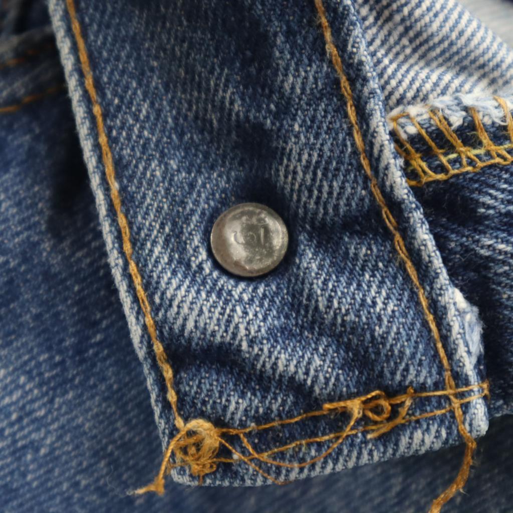 Levi's 70s Red Selvedge 66 Early Small E Vintage Button Back 6 Denim Pants Women Used