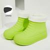 Fashion 2025Women's Rain Boots Fashion Rubber Galoshes Winter Warm Cotton Rainshoes for Women Waterproof Garden Shoes Botas Lluvia Mujer