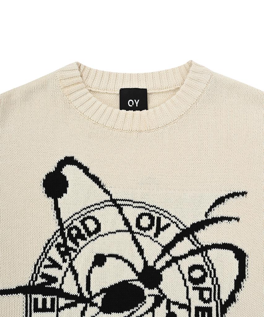 Opeunyadeu(Owai) Planitary Orbit Logo Knit - Ivory