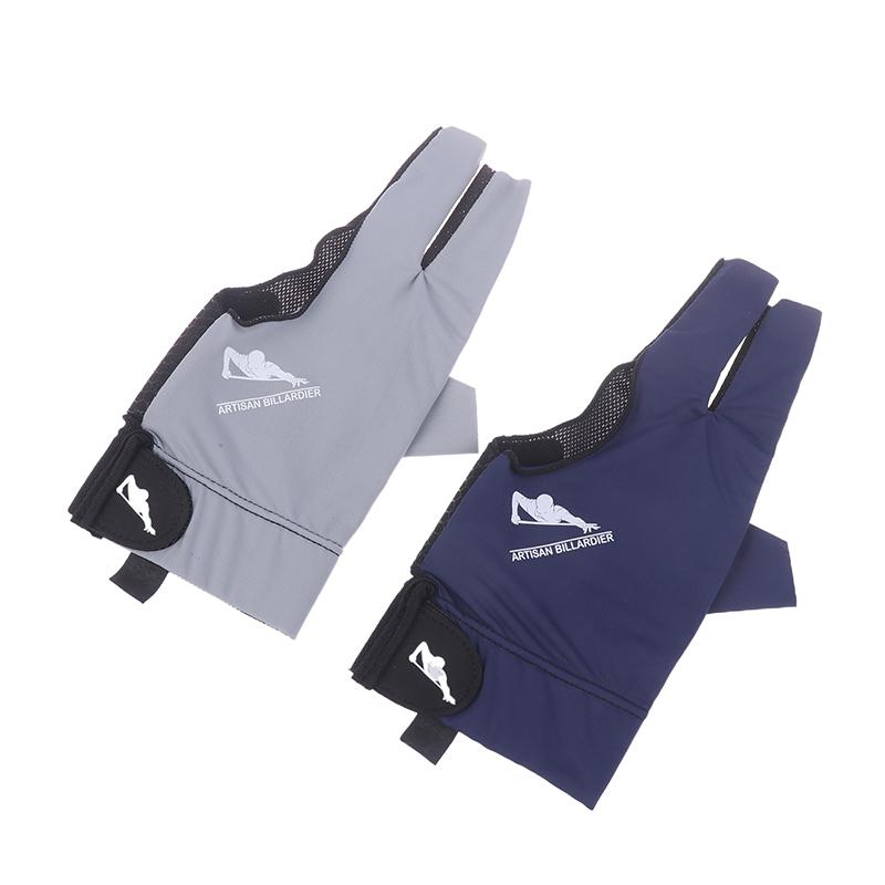 Billiards Glove Left Hand Three Finger Snooker Billiard Glove Non Slip Stickers Elasticity Billiard Training Gloves Accessories