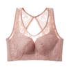 Adjustable Lingerie Women's Gathering and Retracting Breast Bra Anti-sagging Beautiful Back Bra Without Underwire Lace Bra