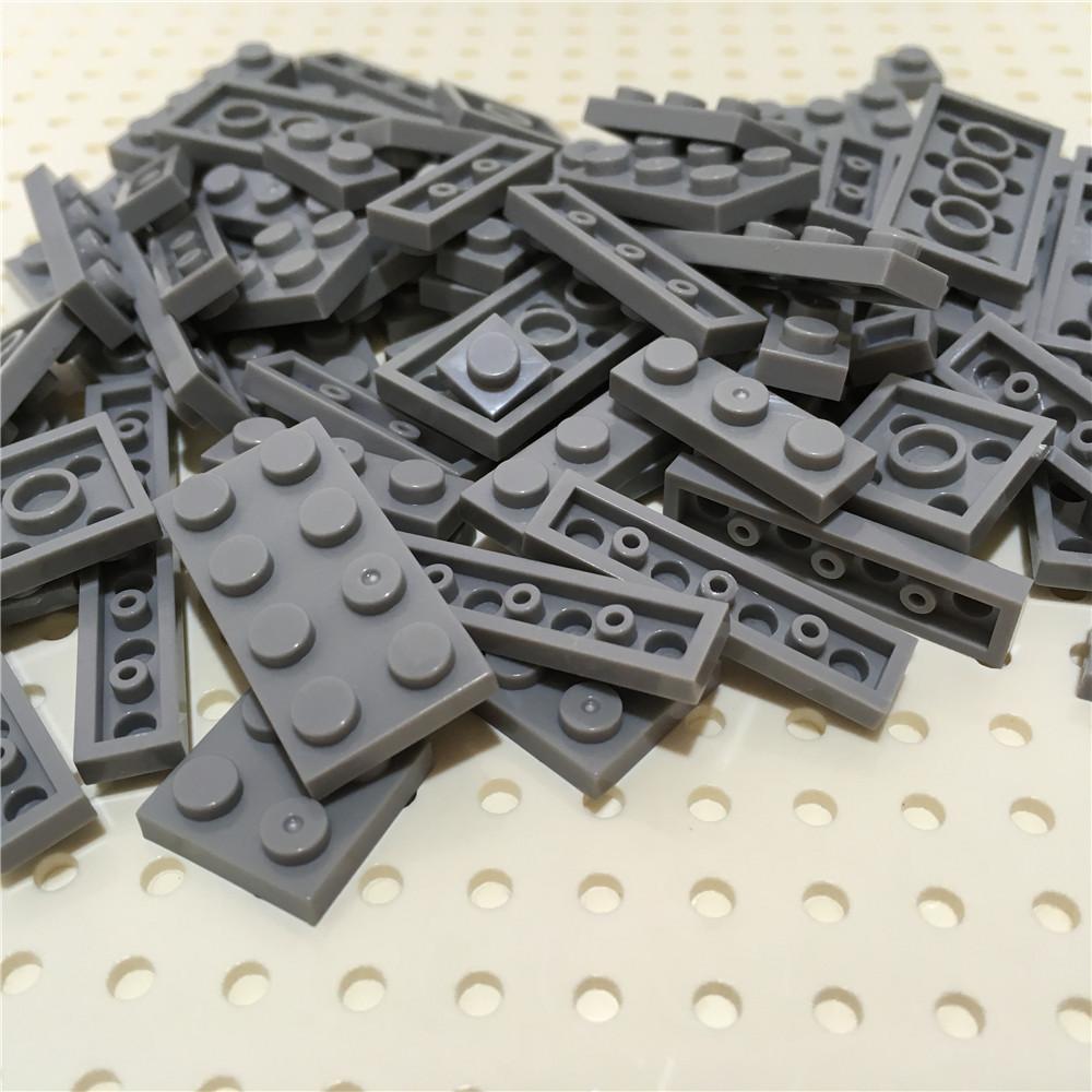 100pcs/lot Building Block thin bricks 8 size mixed 15 colors Compatible with brands Educational Toys for Children