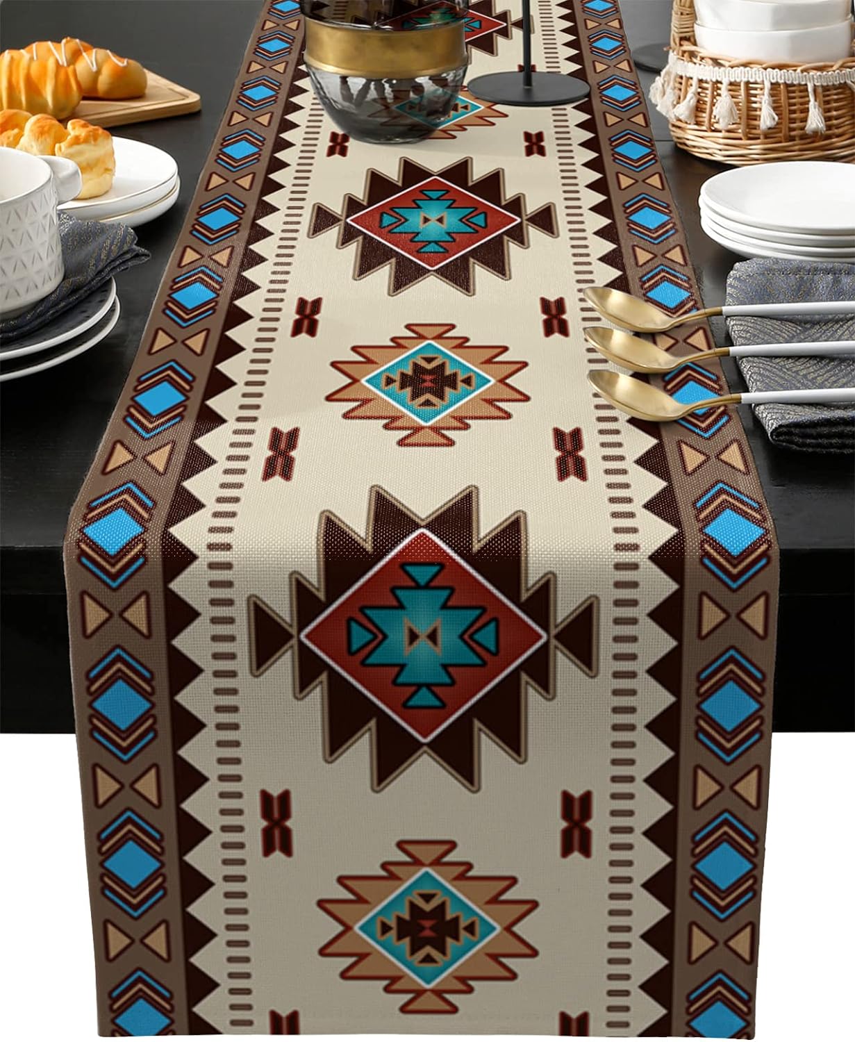 Boho Indiaanse Stijl Linnen Tafelkleden Commode Sjaals Tafeldecoratie Herbruikbaar Keuken Eettafelkleden Feestdecoratie 150x33cm