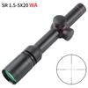 T-EAGLE 1.5-5x20WA Short Rifle Scope with Variable Zoom, Suitable for Airsoft and Survival Games, Includes 20mm High Mount Ring