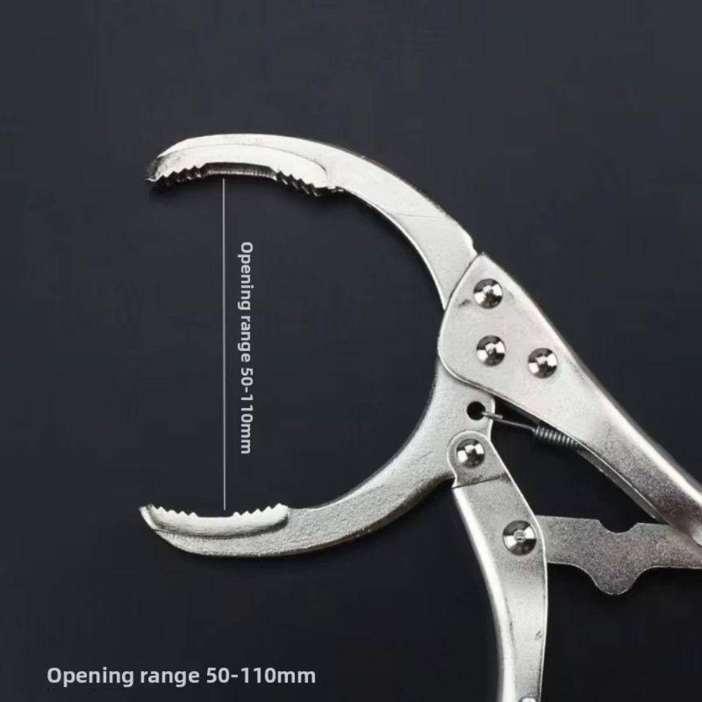 Adjustable Oil Filter Wrench Locking Grip 50mm-110mm Range Filter Removal Tool Hand-held Professional Oil Change Clamp