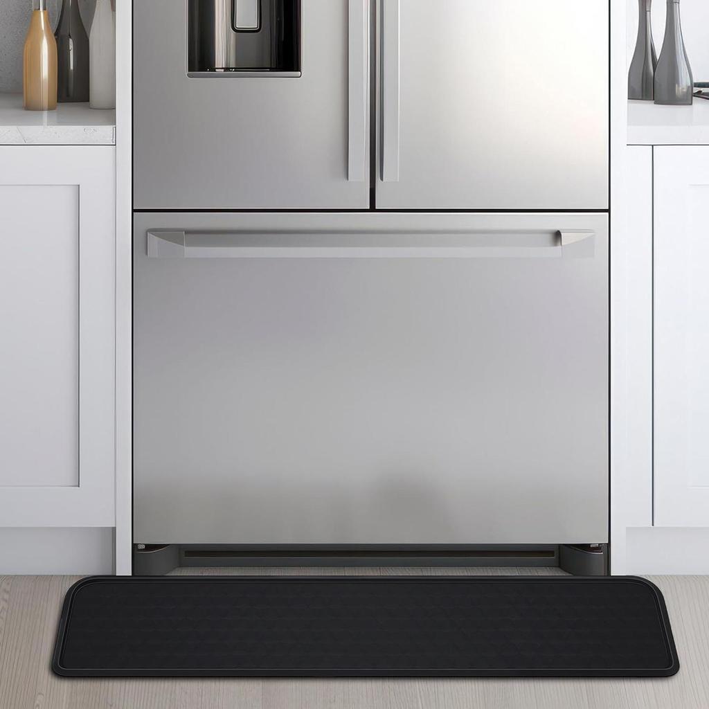 Fridge Mats Drip Tray Leak Catcher Mat Silicone refrigerator mat Mini Fridge Silicone Mat  for Kitchen Closet Counter Under