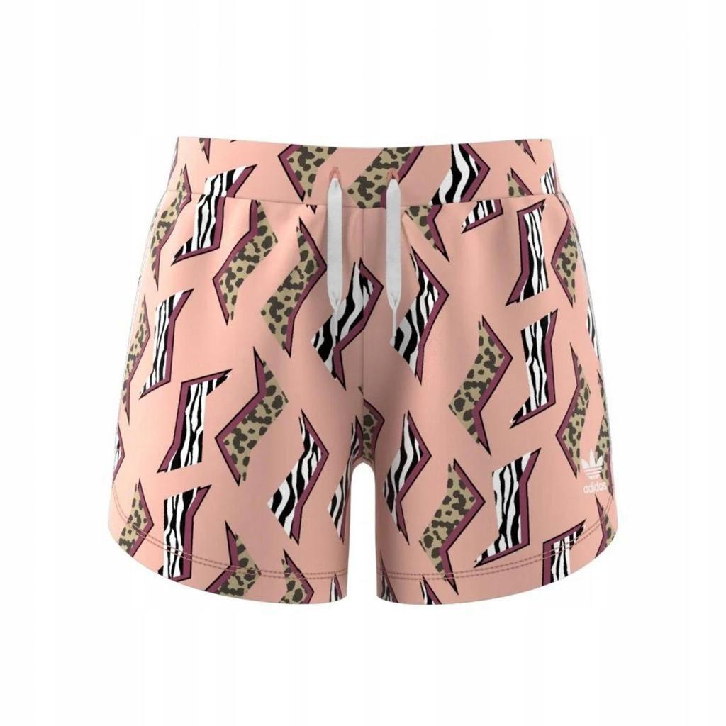 Y3654 adidas Sports Shorts Allover Print Pink Regular Fit SHORTS 152