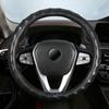 1 Artificial Lamb Skin Sense Three-dimensional Styling Sports Car Steering Wheel Cover Fits 14.5-15 Inches 37-38CM