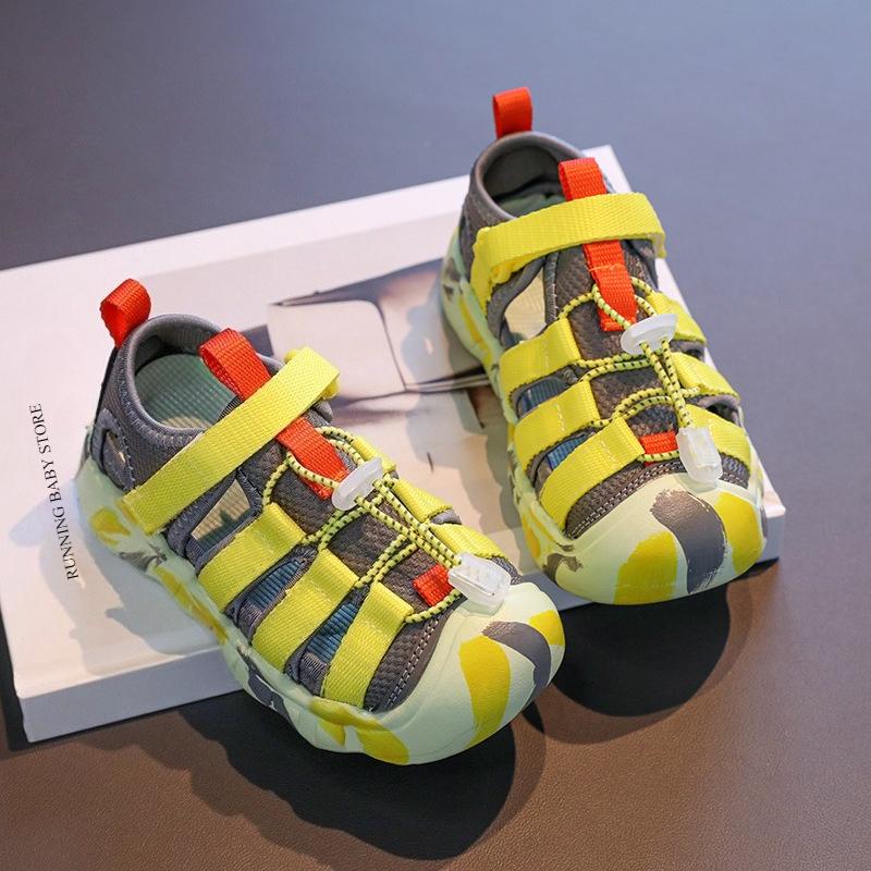 Neutrals and Bright Hues Children Canvas Sandals Girls Boys Water Shoes Quick-drying Kids Sports Shoes Patchwork Sneaker