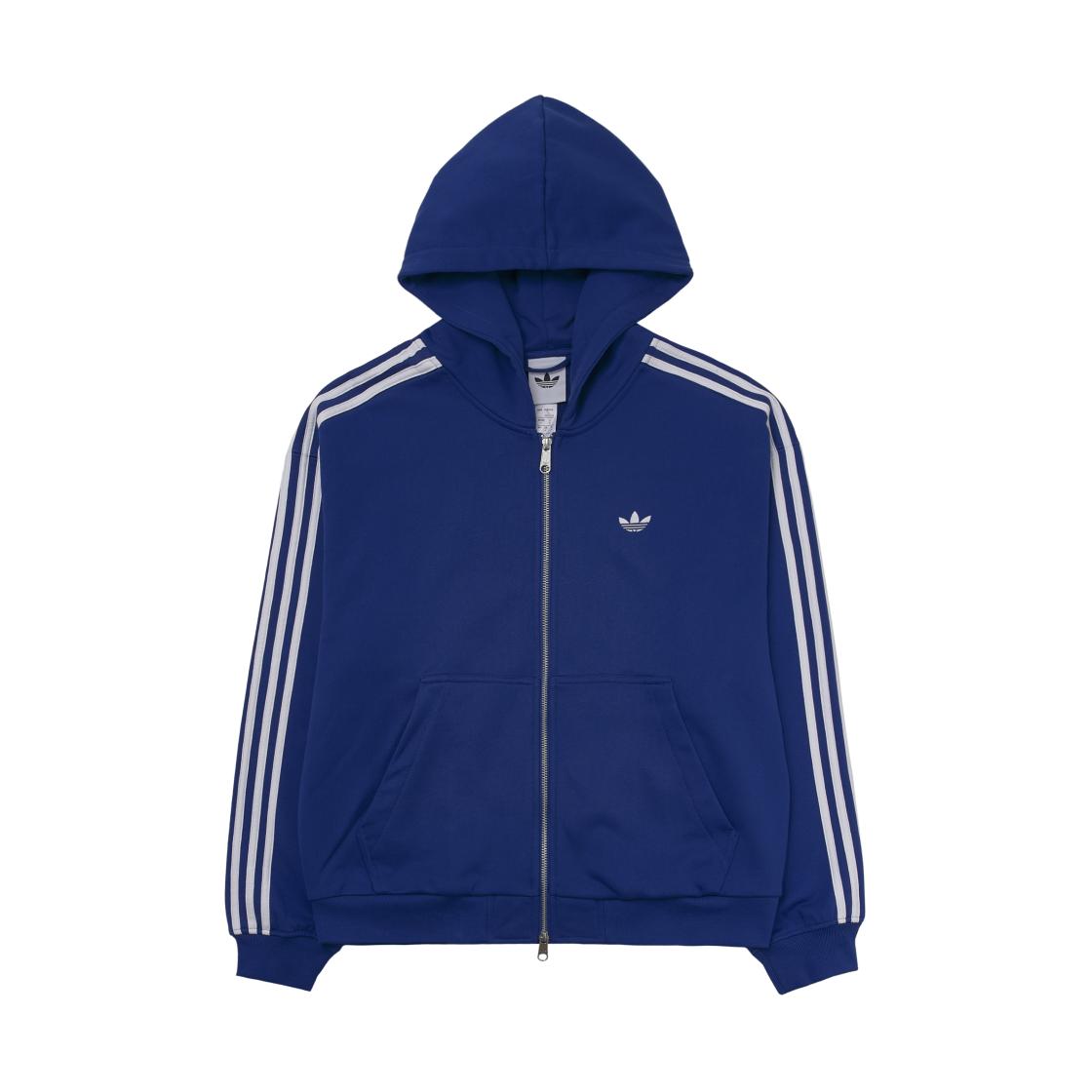 Adidas Originals Logo Striped Full Zip Hooded Long Sleeve Sweatshirt Men sweatshirt KC9318 M