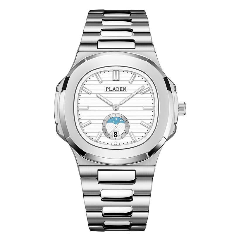 Classic Men's High-end Fashion Business Stainless Steel Waterproof Quartz Watch