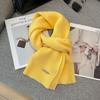 100 Pure Wool Scarf Wool Camel Beige Warm Knitted Scarf Versatile Men's and Women's Scarves