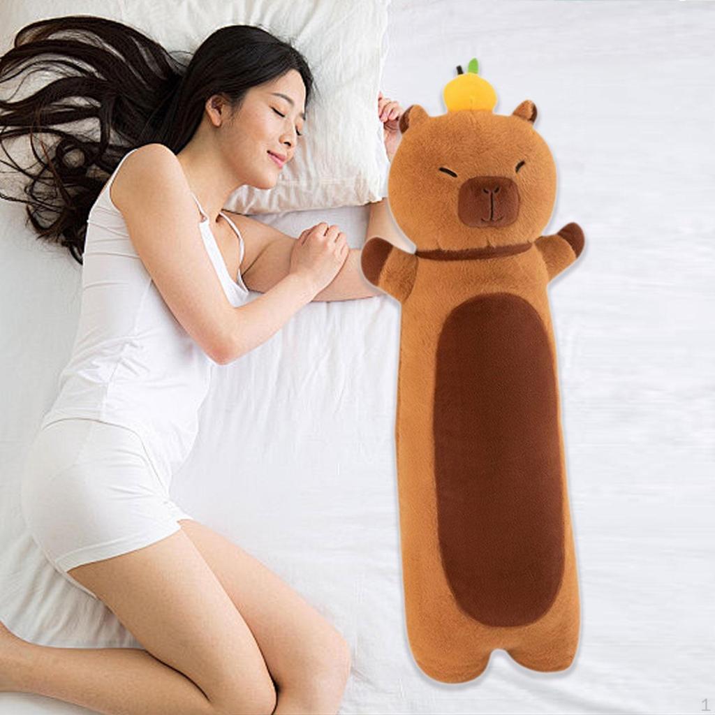 Capybara Body Plush Toy Soft Doll Collectible Long Pillow for Adults