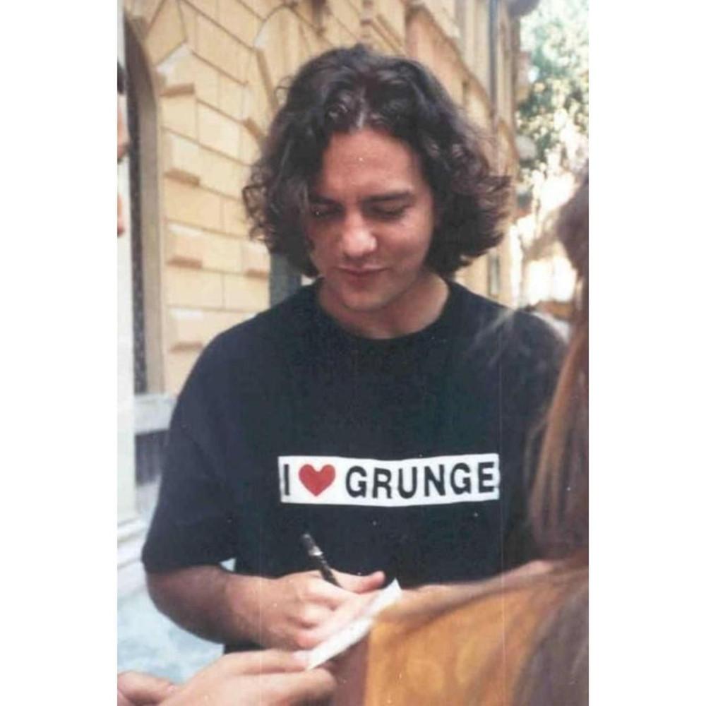 

Винтажная футболка I Love Grunge 90-х Музыкальная культура Гранж Как носил Эдди Веддер Унисекс футболка XXL