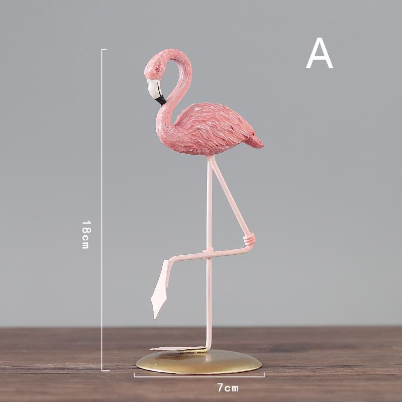 Creative Resin Figurines Crafts Ins Flamingo Desk Decoration Living Room Desk Decor Accessories Home Decoration Accessories