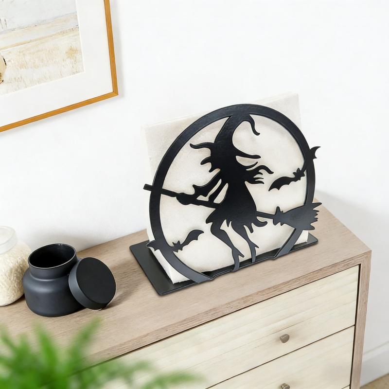 Large Witch-Shaped Iron Art Tissue Box Nordic Style Creative Hotel Western Restaurant Cafe Table Napkin Holder
