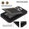 N.BEKUS For iPhone 16 Pro Kickstand Case RFID Blocking Leather+TPU Phone Cover with Card Slots
