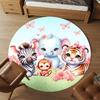 1pc Jungle Friends Round Chair mat Area Rug - Non-Slip, Floor Mat for Office, Bedroom, home decor Christmas Gift p0811041