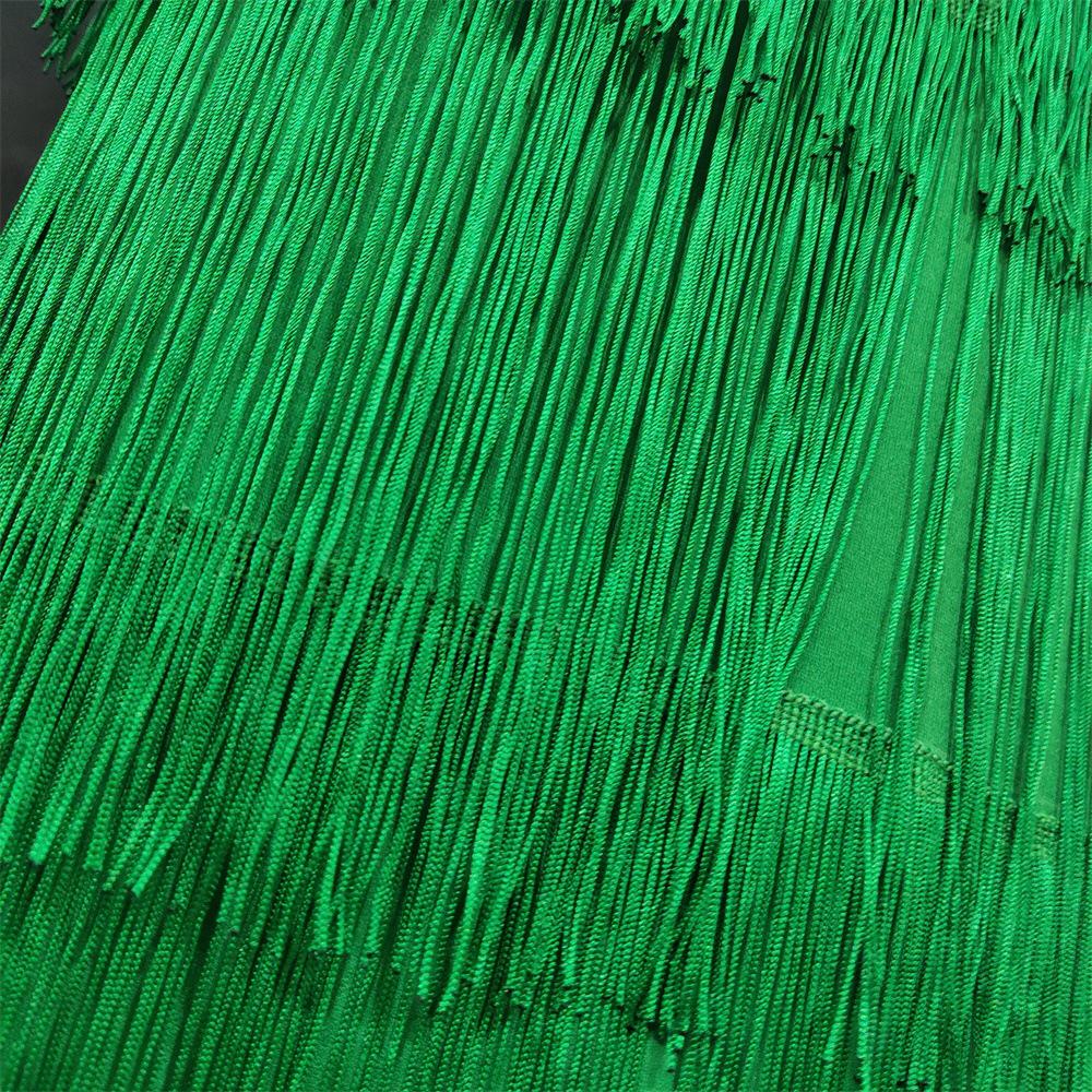 Women's Plus Size High Waist Fringe Patchwork Bodycon Pencil Midi Skirt for Parties