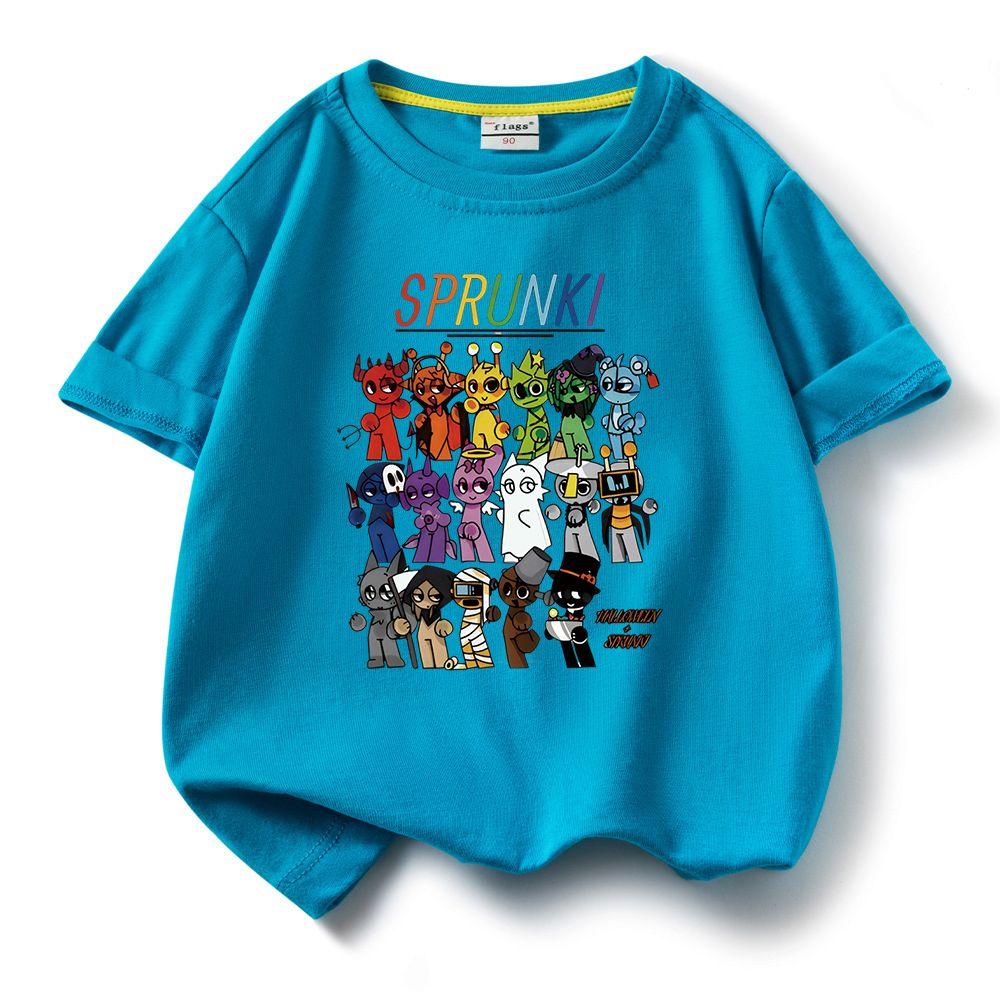 Sprunki Cartoon Print Pure Cotton Kids T-Shirt