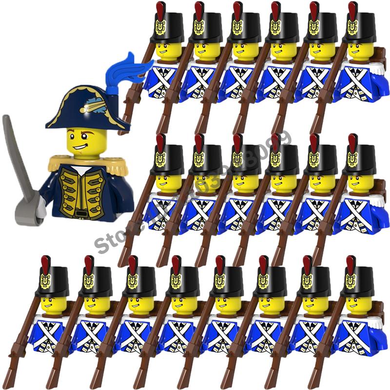 Medieval Napoleonic War Military Building Blocks Imperial Governor General Official French British Russia Marshal Soldiers Brick