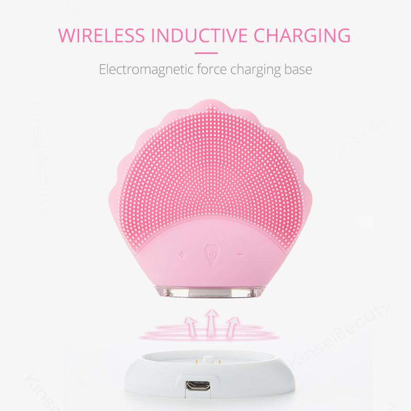 Ultraljudsborste för ansiktsrengöring Elektrisk mjuk silikon ansiktsrengöringsborste Mini ansiktsmassagerare Hudvårdsverktyg Ansiktsrengöring