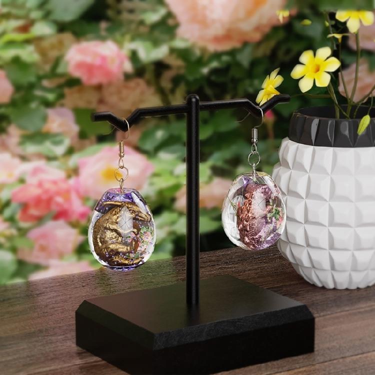 Earrings Silicone Resin Molds,Dinosaur Egg Resin Mold DIY Neckalce Pendant Molds