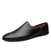 Men's Plus Size Cowhide Loafers - Autumn Slip-on Casual Driving Shoes
