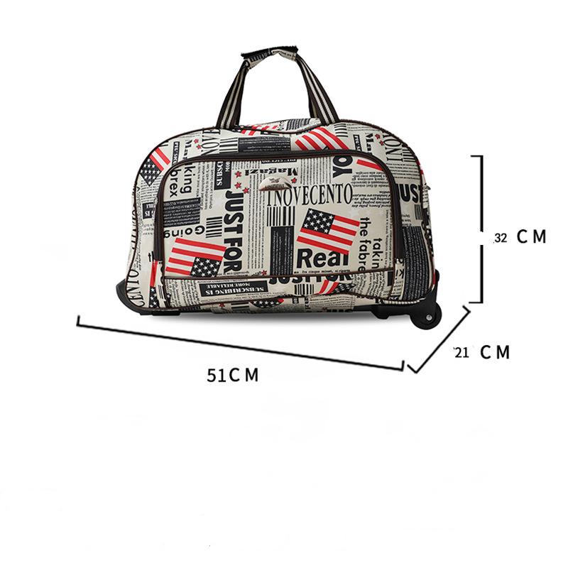 Women Travel Bag Student Luggage Bag Large Capacity Handbag Suitcase On Wheels Light Trolley Bags CLE